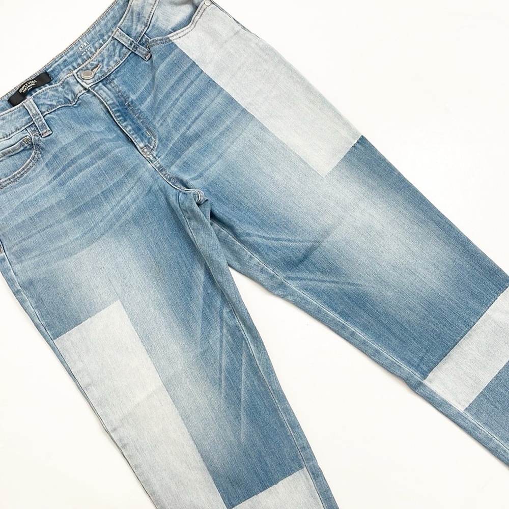 Simply Vera Vera Wang patchwork mid-rise denim capris
